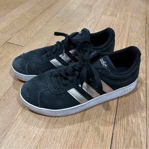 Adidas black suede shoes